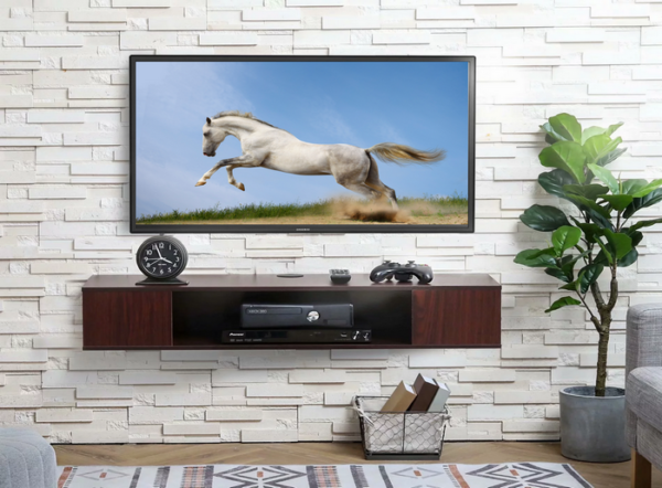White Running Horse Wall Mounted TV Template 700